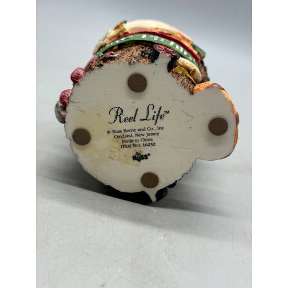 Fishing-Themed Gone Fishin Decorative Pen Holder reel life Russ Berrie 4" READ - Picture 9 of 10